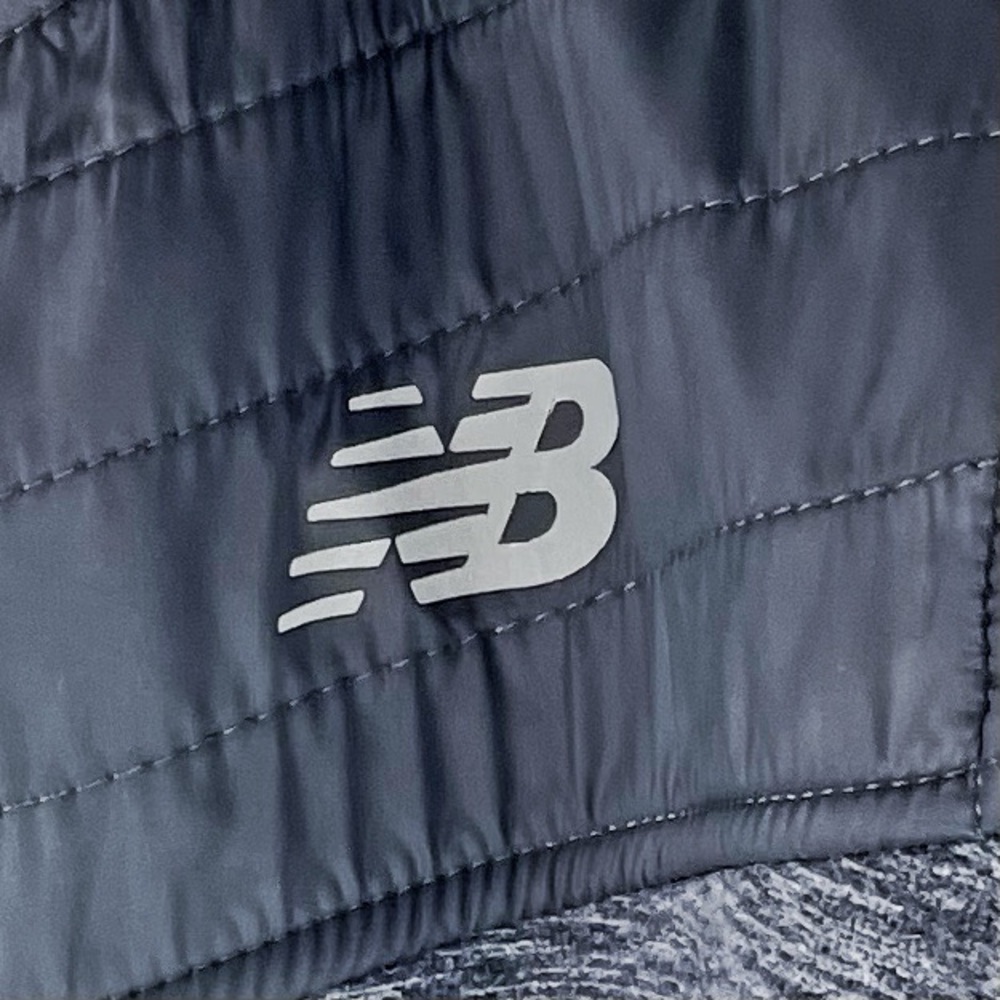 NEW BALANCE Women's Black and Charcoal Grey Fleece Hoodie Jacket Drawstrings S - Picture 4 of 7